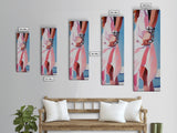 Elegant Woman, Fashion Illustration, Chic Wall Art, Framed Canvas Print, Pink and White, Modern Minimalist, Dressing Room Decor