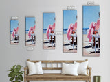 Beach Lounge, Coastal Retreat, Relaxing Seaside, Framed Canvas Print, Minimalist Art, Nautical Wall Art, Summer Decor, Living Room Art