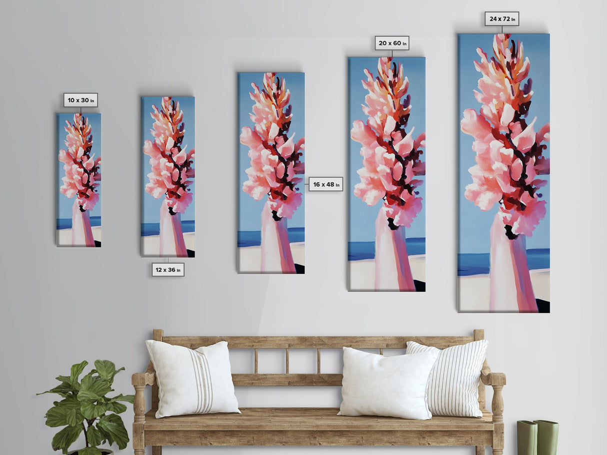 Vibrant Floral, Botanical Art, Abstract Painting, Framed Canvas Print, Bright Home Decor, Nature Inspired, Office Wall Art, Spring Art