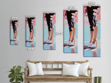 Fashion Heels Art, Glamorous Decor, Chic Aesthetic, Framed Canvas Print, Feminine Room Art, Stylish Wall Art, Dressing Room Decor