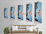 Lakeview Landscape, Minimalist Nature Art, Tranquil Waters, Framed Canvas Print, Modern Wall Decor, Pastel Home Art, Living Room Decor