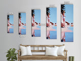 Woman by the Sea, Dreamy Coastal Art, Feminine Minimalist Print, Framed Canvas Print, Elegant Wall Art, Bedroom Decor, Modern Aesthetic