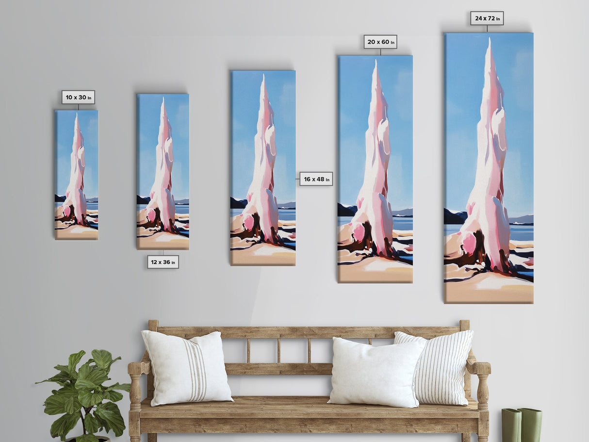 Towering Iceberg Art, Majestic Glacier Scene, Arctic Landscape Print, Framed Canvas Print, Nature Wall Art, Modern Home Decor