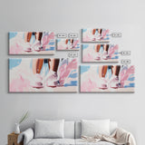 Water Feet, Splashes, Canvas Print, Minimalist Art, Dreamy Aesthetic, Serene Bedroom Decor, Modern Home Wall Art, Beach Inspired Design