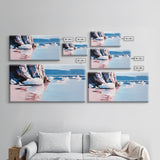 Reflections, Winter Seascape, Arctic Art, Canvas Print, Coastal Wall Decor, Living Room Art, Minimalist Landscape, Nature Painting