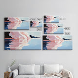 Iceberg Reflection, Arctic Landscape, Cool Tones, Ocean Scene, Framed Canvas Print, Modern Wall Art, Office Decor, Coastal Painting