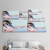 Sandy Riverbank, Minimalist Nature Art, Soft Pastel Landscape, Warm Earthy Print, Rustic Home Decor, Boho Wall Art, Framed Canvas Print
