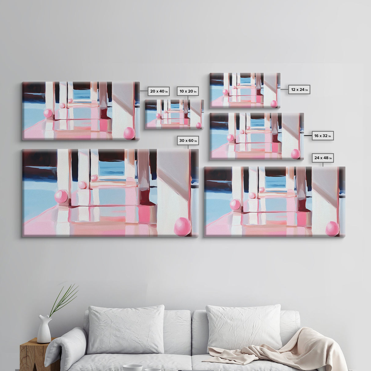 Dockside Reflections, Coastal Living Art, Minimalist Waterscape, Serene Harbor Scene, Nautical Theme, Canvas Print, Office Wall Art