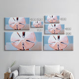 Sand Dollar, Beach Collectible, Coastal Aesthetic, Soft Pastel, Framed Canvas Print, Boho Ocean Art, Living Room Wall Art, Nautical Decor