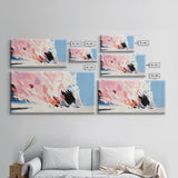 Pink Wave, Ocean Art, Abstract, Canvas Print, Coastal Wall Decor, Surreal Seascape, Beach House Accent, Modern Minimalist Style
