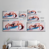 Fantasy Crab, Surrealism, Unique, Framed Canvas Print, Coastal Art, Whimsical Decor, Ocean Creature, Beach House, Statement Piece