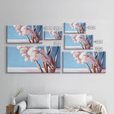 Pampas Grass, Boho, Minimalist, Framed Canvas Print, Neutral Home Decor, Nature-Inspired, Bedroom Wall Art, Coastal Chic Accent