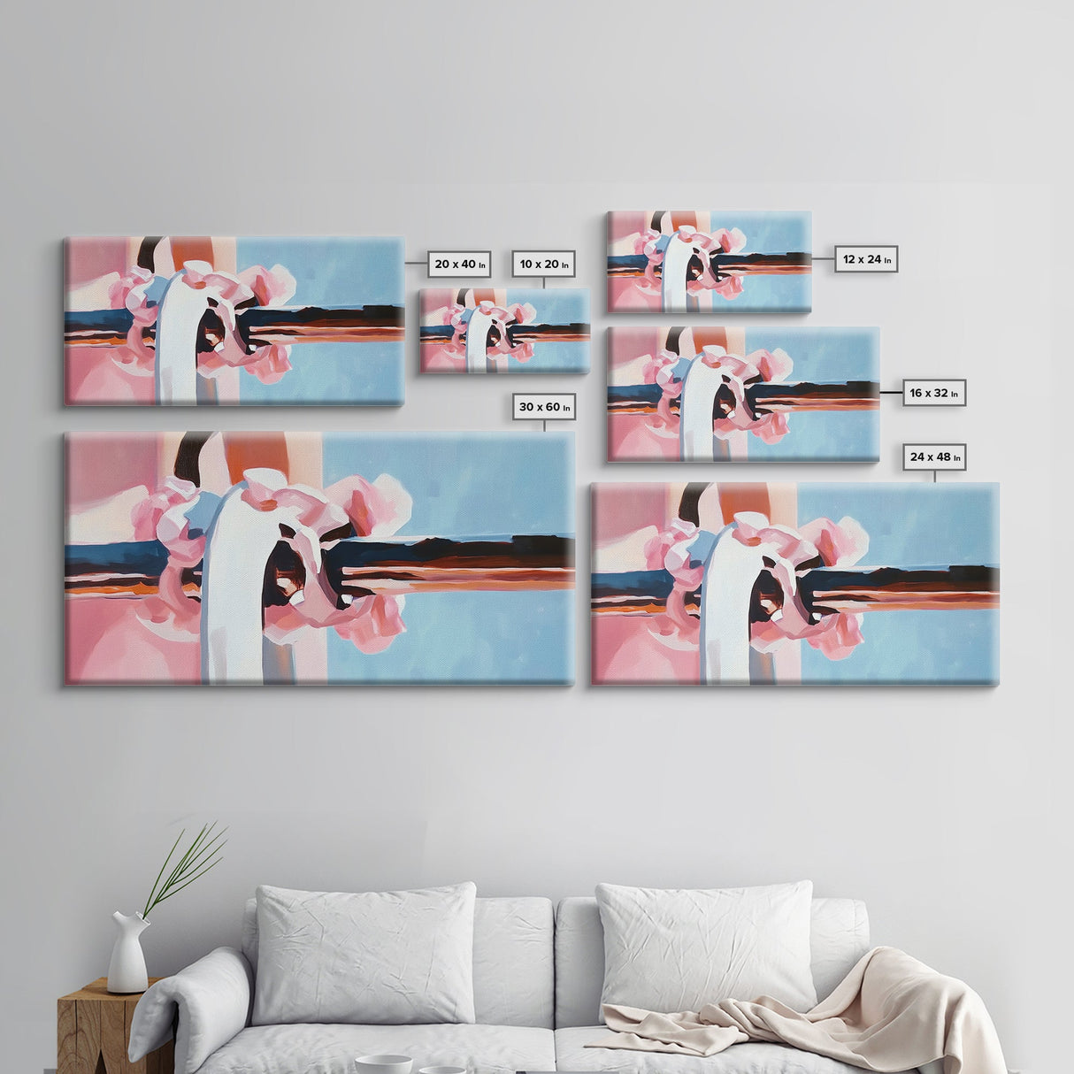 Soft Pink Scrunchie, Feminine Wall Art, Minimalist Pastel, Boho Chic Decor, Modern Abstract, Aesthetic Beauty, Canvas Print, Bedroom