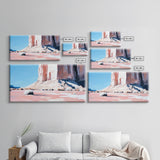 Desert Rock, Monument Valley, Southwestern Art, Minimalist Landscape, Earthy Wall Art, Rustic Home Decor, Framed Canvas Print, Modern Western