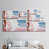 Ocean Waves, Beach Painting, Coastal Decor, Relaxing Seascape, Minimalist Artwork, Bathroom Wall Art, Framed Canvas Print, Tropical Aesthetic