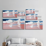 Ocean Wave, Serene Seascape, Coastal Home Decor, Beach Vibes, Minimalist Blue Art, Nautical Aesthetic, Canvas Print, Bathroom Wall Art