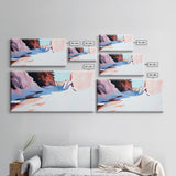 Canyon Landscape, Desert Painting, Western Wall Art, Nature Inspired Decor, Earth Tone Artwork, Framed Canvas Print, Boho Home Aesthetic