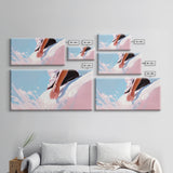 Ocean Breeze, Surreal Splash, Coastal Aesthetic, Modern Beach Art, Nautical Decor, Bedroom Wall Art, Dreamy Pastel Art, Canvas Print