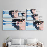 Lake Reflection, Mountain Art, Serene Landscape, Nature Aesthetic, Canvas Print, Modern Wall Art, Peaceful Lake Scene, Minimalist Home Decor