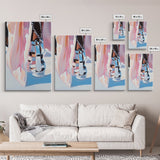 Chrome Boot, Fashion Illustration, Framed Canvas Print, Modern Wall Art, High Fashion Aesthetic, Bold Home Decor, Unique Statement Piece