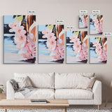 Blossoms, Floral, Nature, Water, Canvas Print, Botanical Wall Art, Feminine Aesthetic, Soft Pastel Decor, Spring Wall Hanging, Living Room Art