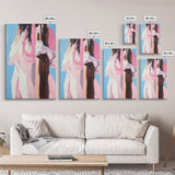 Woman Holding Tree, Abstract Portrait, Canvas Print, Feminine Art, Modern Wall Decor, Minimalist Wall Art, Aesthetic Painting