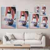 Cooking Scene, Pan Reflection, Modern Artwork, Canvas Print, Kitchen Wall Art, Minimalist Decor, Contemporary Art, Unique Aesthetic