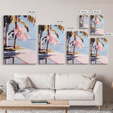 Palm Trees, Tropical Vibes, Beach Art, Canvas Print, Coastal Decor, Vacation Aesthetic, Living Room Wall Art, Boho Island Artwork