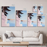 Forest Edge, Serene, Minimalist Landscape, Scandinavian Art, Nature Lover Gift, Tranquil Lake Scene, Pastel Colors, Canvas Print