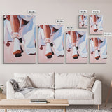 Ballet Shoes, Feminine Art, Elegant Decor, Fashion Print, Framed Canvas Print, Modern Wall Art, Soft Aesthetic, Romantic Artwork