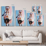 Paddleboarding, Water Sports Art, Ocean Adventure, Summer Beach Vibes, Framed Canvas Print, Coastal Home Decor, Lakehouse Art