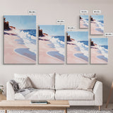 Ocean Waves, Coastal Art, Beach House Print, Nautical Wall Art, Framed Canvas Print, Modern Seascape, Minimalist Decor, Blue Tones