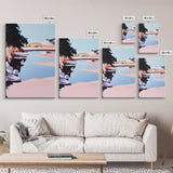 Tranquil Lake, Serene Nature, Reflection Landscape, Framed Canvas Print, Cozy Wall Art, Minimalist Home Decor, Bedroom Artwork
