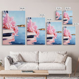 Boat Reflection, Nautical Wall Art, Ocean Painting, Framed Canvas Print, Coastal Living Decor, Modern Seascape, Beach House Artwork