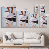 Foot on Sphere, Abstract Art, Surreal Decor, Pastel Aesthetic, Framed Canvas Print, Modern Home, Unique Wall Art, Living Room Painting