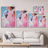 Mirror Ball, Feminine Glam Art, Abstract Reflection, Soft Pastel Aesthetic, Modern Minimalist Decor, Living Room Wall Art, Canvas Print