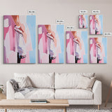 Elegant, Feminine, Minimalist, Fashion, Framed Canvas Print, Modern Woman Art, Chic Wall Decor, Pink Artwork, Aesthetic Bedroom Art
