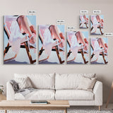Relaxing Moment, Summer Vibes, Elegant Legs, Canvas Print, Feminine Art, Minimalist Aesthetic, Bedroom Wall Art, Chic Modern Decor