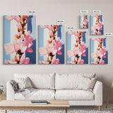 Sunlit Blossoms, Soft Pastel, Romantic Floral Art, Feminine Wall Decor, Modern Botanical Painting, Bedroom Wall Art, Canvas Print