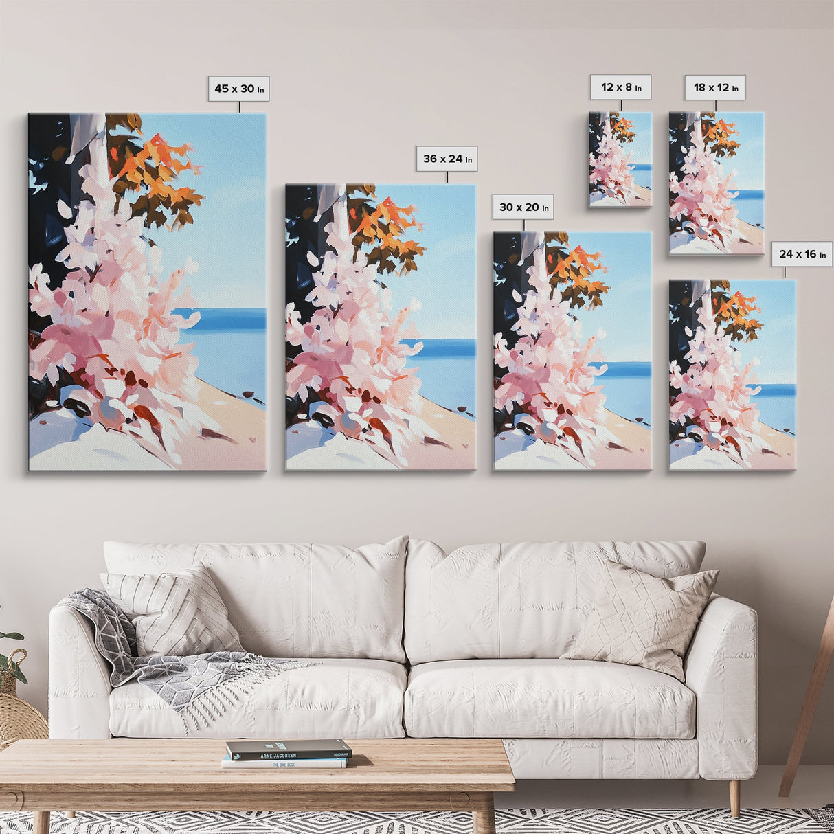Fall Blossoms, Autumn Aesthetic, Warm Colors, Cozy Vibes, Framed Canvas Print, Living Room Wall Art, Seasonal Decor, Nature Inspired