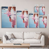 Pink Reflection, Modern Wall Art, Minimalist Decor, Aesthetic Print, Abstract Painting, Framed Canvas Print, Boho Bedroom Art, Gift