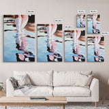 Reflection Water Art, Abstract Fashion Painting, Coastal Style, Feminine Minimalist Print, Framed Canvas Print, Entryway Wall Art