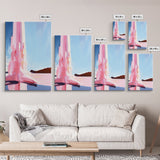 Iceberg Reflection, Abstract Arctic Scene, Minimalist Blue Wall Art, Serene Landscape Painting, Framed Canvas Print, Office Wall Art