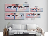 Dragonfly, Framed Canvas Print, Nature Wall Art, Pastel Aesthetic, Boho Artwork, Elegant Home Decor, Insect Painting, Minimalist Art