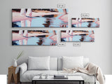 Riverbank, Water Reflections, Tranquil Scene, Framed Canvas Print, Serene Wall Art, Zen Home Decor, Neutral Landscape, Modern