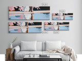 Reflection Beauty, Elegant Aesthetic, Nature Painting, Romantic Minimalism, Framed Canvas Print, Living Room Decor, Feminine Artwork