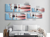Boats, Reflection, Soft Pastel Aesthetic, Canvas Print, Nautical Wall Art, Minimalist Home Decor, Living Room Accent, Calm Coastal Scene