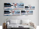 Ice Queen, Winter Wonderland, Feminine Adventure Art, Dreamy Arctic Scene, Fashion-Inspired Decor, Home Aesthetic, Framed Canvas Print
