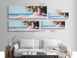 Beach Horizon, Coastal Escape, Tranquil Ocean Art, Seaside Aesthetic, Relaxing Home Decor, Bohemian Summer Vibes, Canvas Print