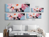 Pink Peonies, romantic floral wall art, modern botanical print, feminine home decor, shabby chic style, framed canvas print, bedroom art